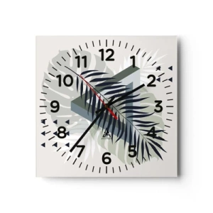 Nástenné hodiny - Príroda a geometria – dva poriadky? - 30x30 cm