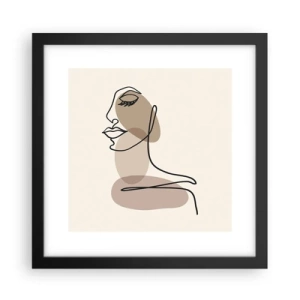 Plagát v čiernom ráme - Určitá línia krásy - 30x30 cm