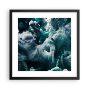 Plagát v čiernom ráme - Pohyb farby - 40x40 cm