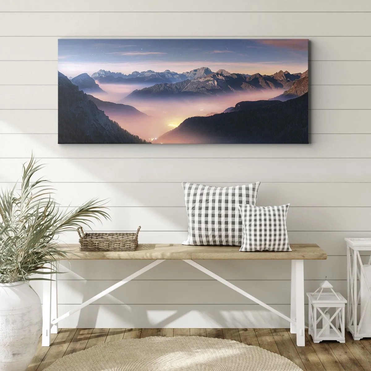 Obraz na plátne - Svetlo v údoliach - 100x40 cm