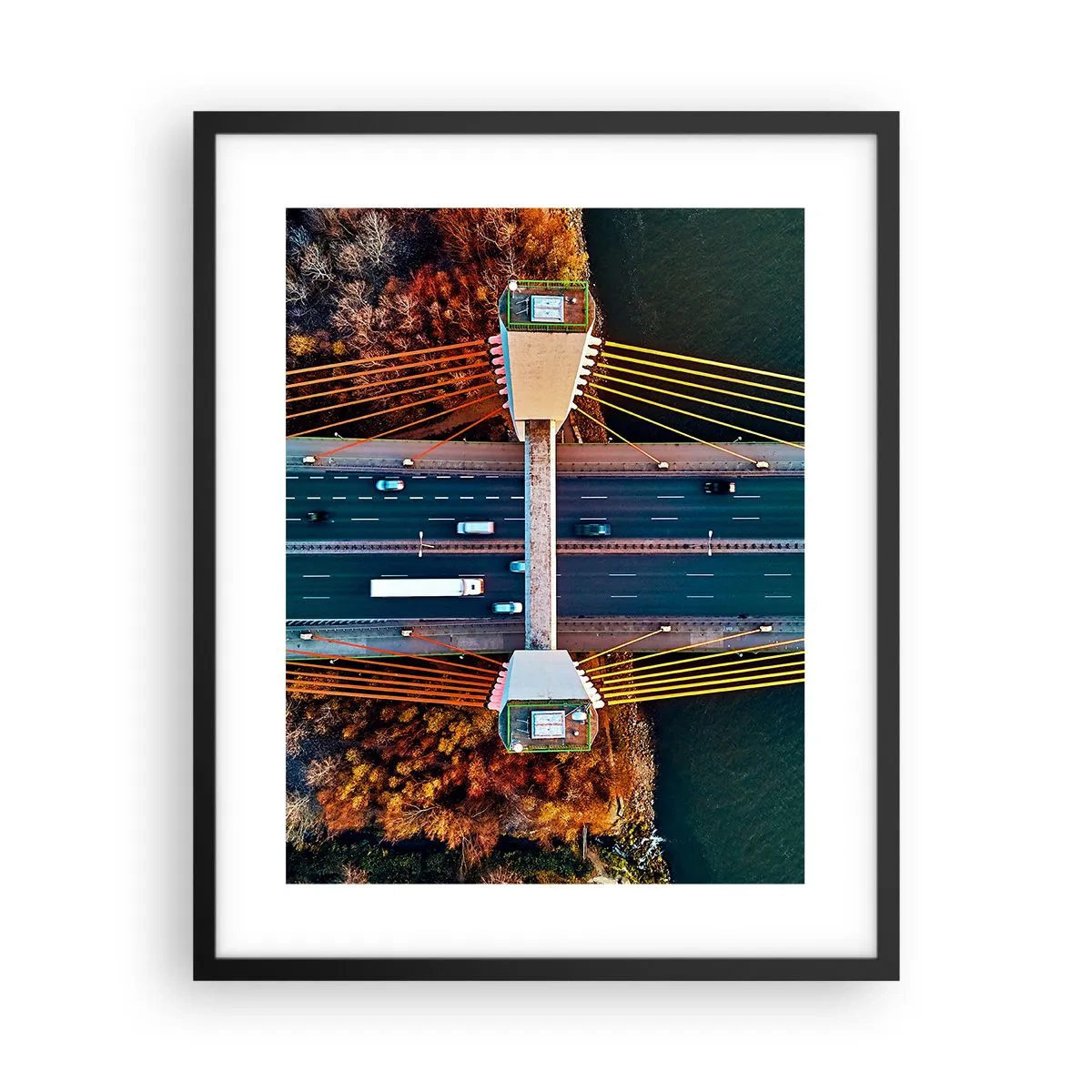 Plagát v čiernom ráme - Za vodami, za lesmi - 40x50 cm