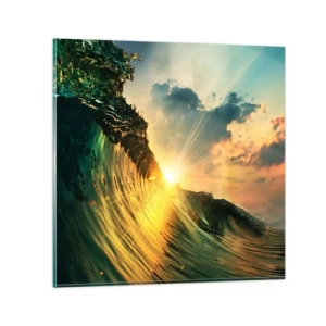 Obraz na skle - Surfer, kde si? - 60x60 cm