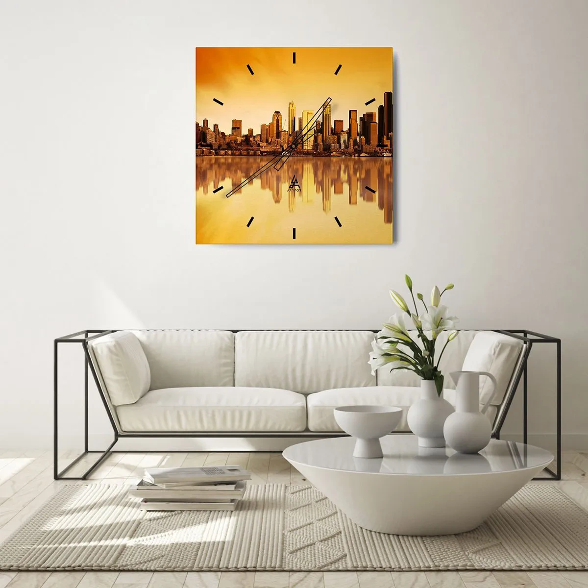 Nástenné hodiny - Ticho metropoly - 40x40 cm