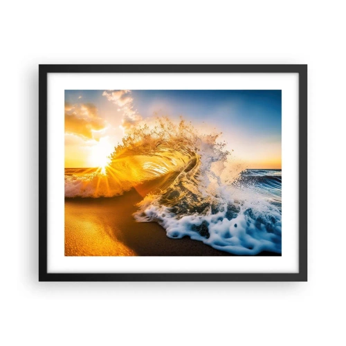 Plagát v čiernom ráme - Hra v piesku - 50x40 cm