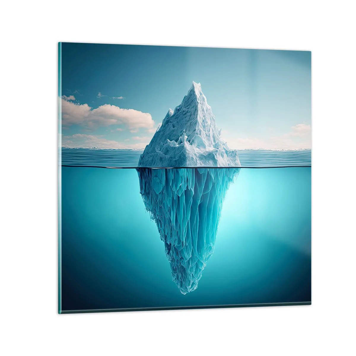 Obraz na skle - Ľadová kráľovná - 60x60 cm