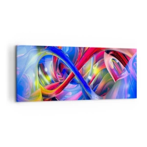 Obraz na plátne - Tanec farieb - 120x50 cm