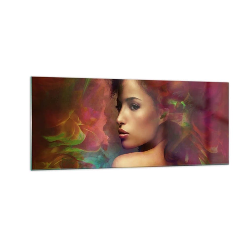 Obraz na skle - Krajšia ako dúha, jemnejšia ako hmla - 100x40 cm