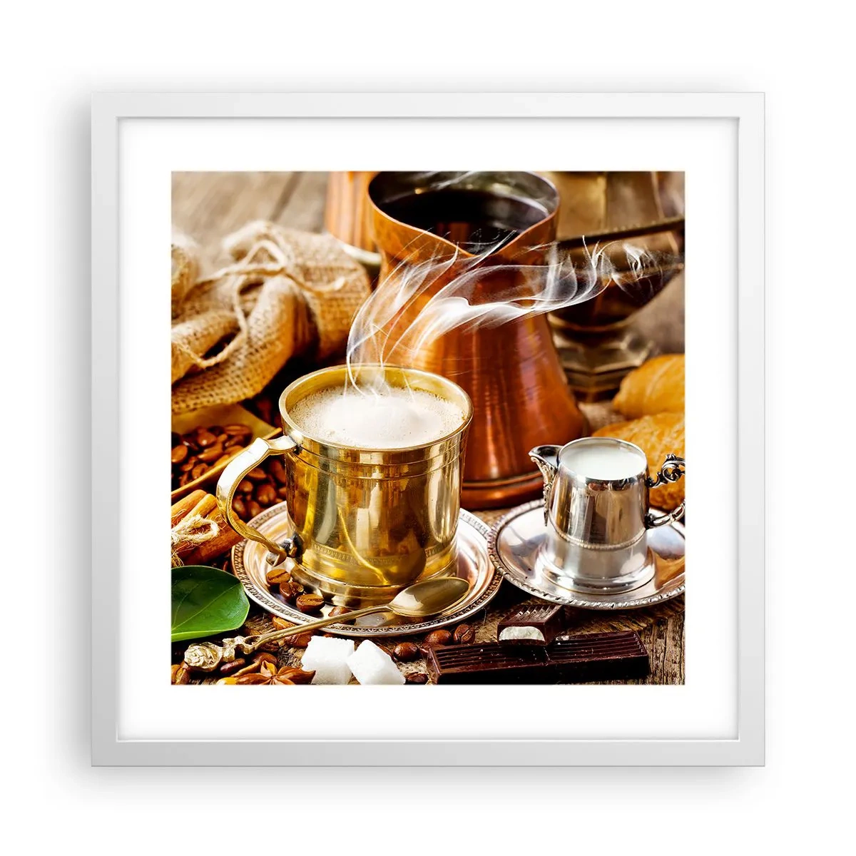 Plagát v bielom ráme - Pekný deň prajem! - 40x40 cm