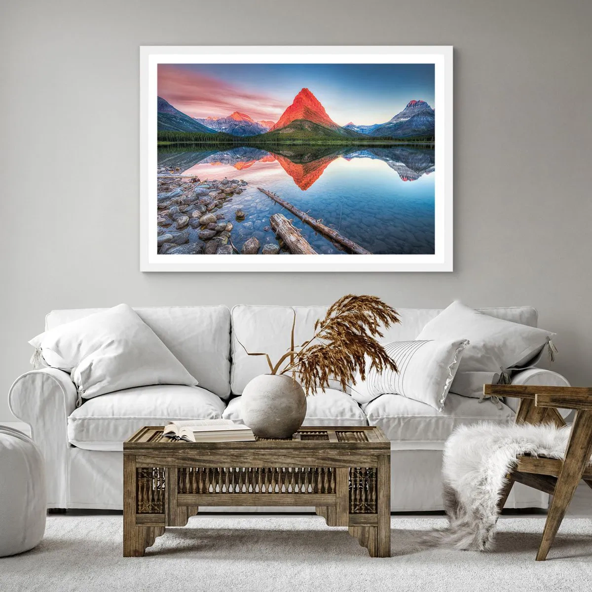 Plagát v bielom ráme - Teplo a chlad - 60x60 cm