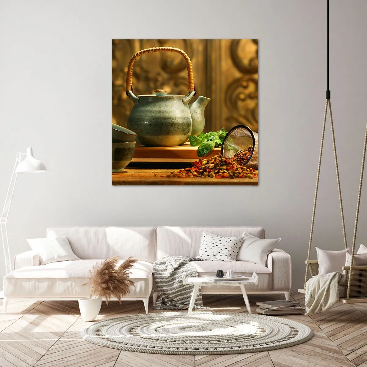 Obraz na plátne - Traktát o pití čaju - 60x60 cm