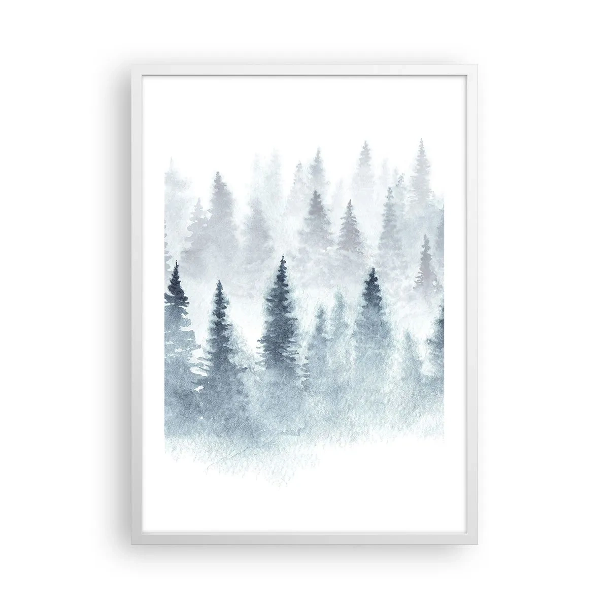 Plagát v bielom ráme - Zahalené hmlou - 50x70 cm