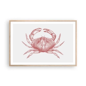 Plagát v ráme zo svetlého duba - Krab nad kraby - 91x61 cm