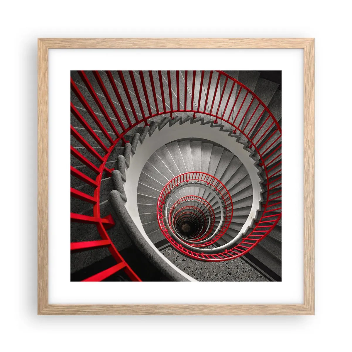 Plagát v ráme zo svetlého duba - Architektonické hry - 40x40 cm