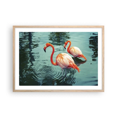 Plagát v ráme zo svetlého duba - Teraz sme v móde - 70x50 cm