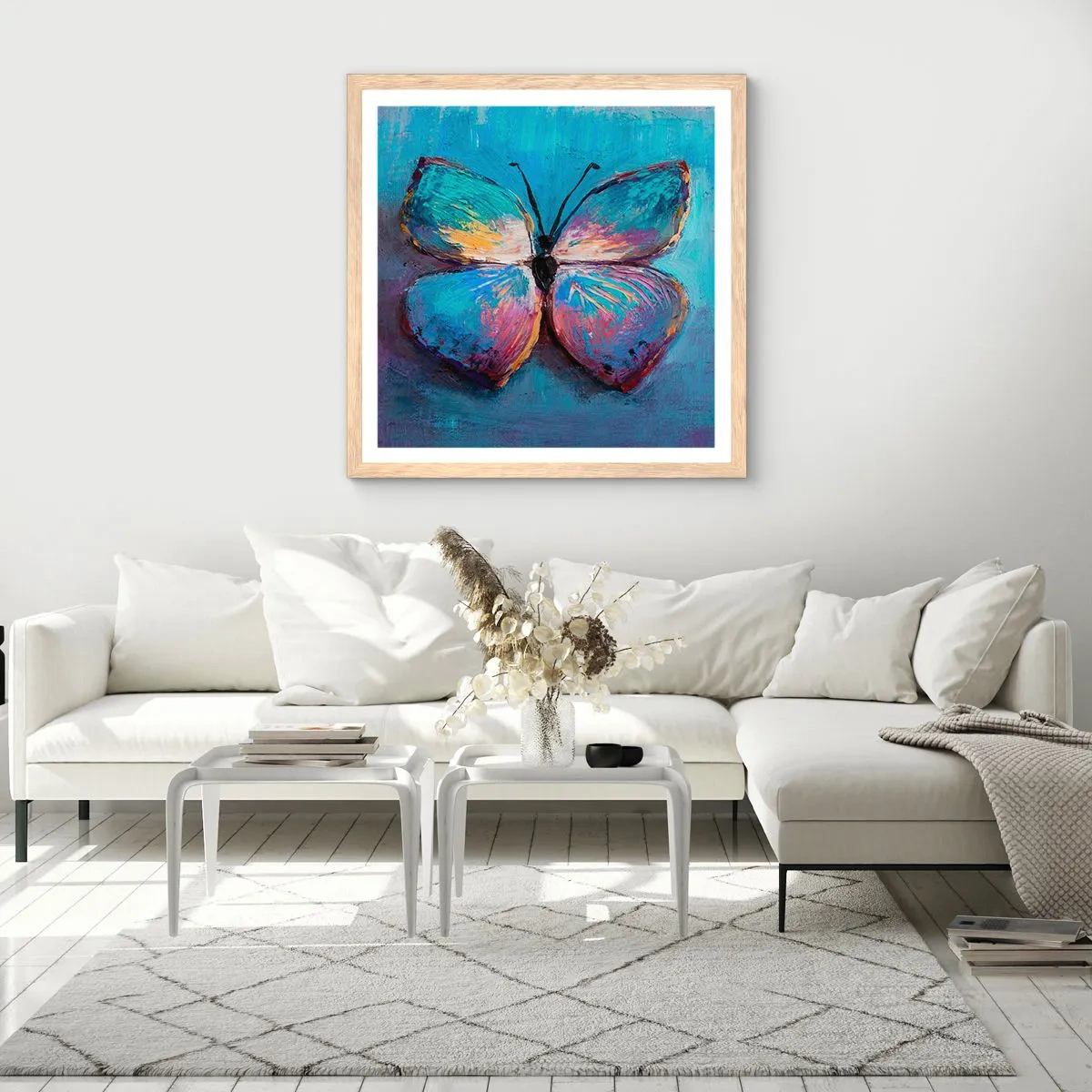 Plagát v ráme zo svetlého duba - V celej svojej kráse - 60x60 cm