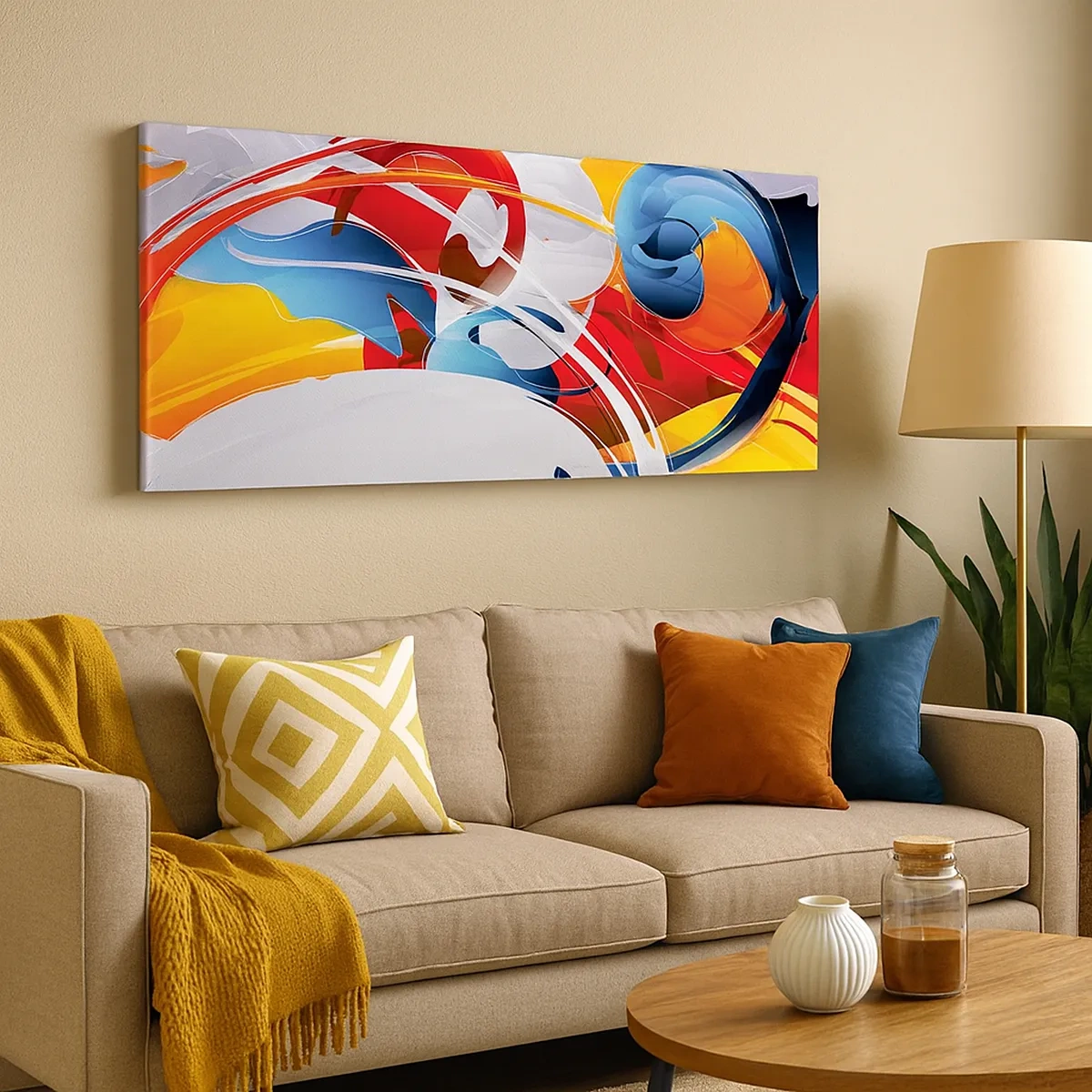 Obraz na plátne - Tanec živlov - 30x30 cm