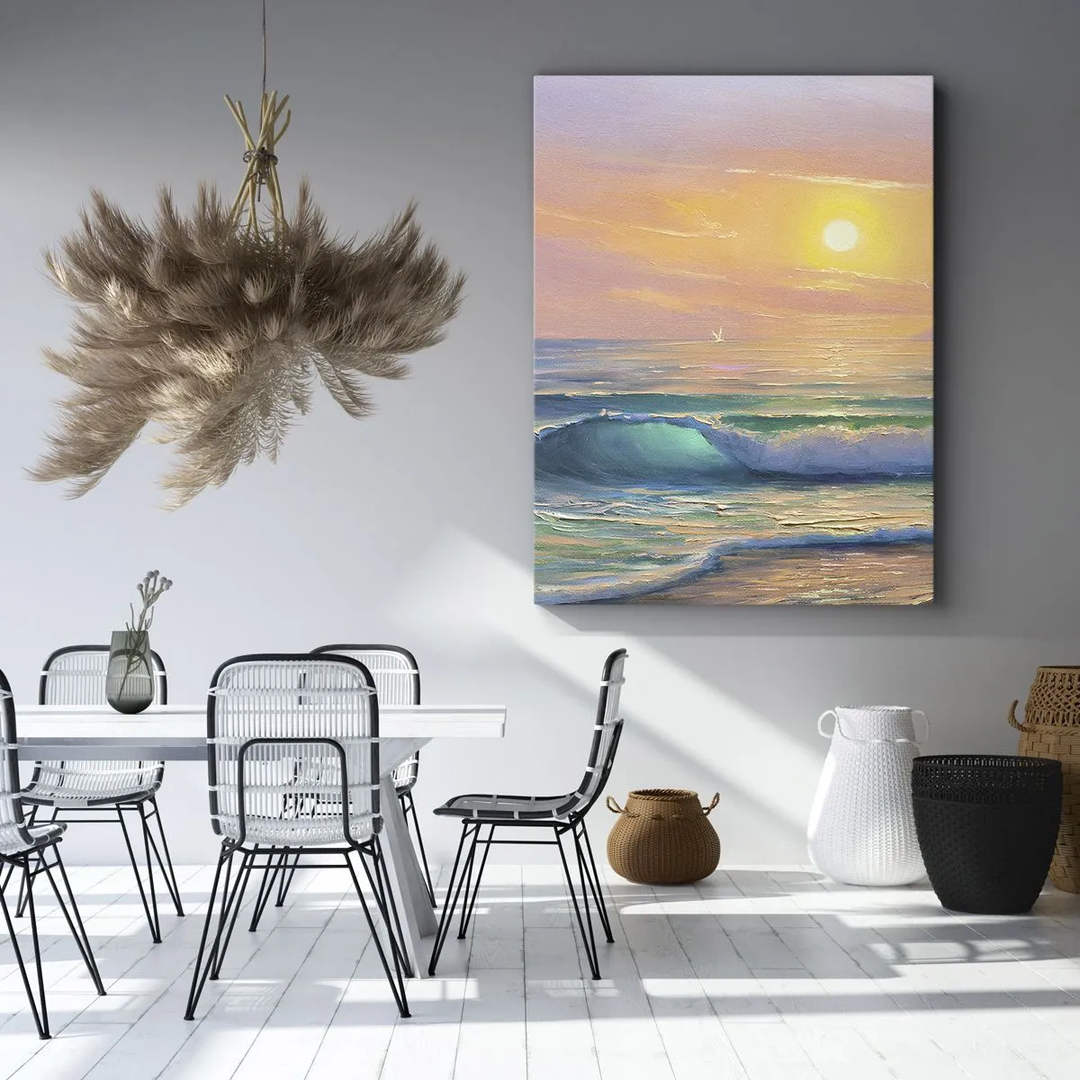 Obraz na plátne - Tyrkysová pieseň vĺn - 50x70 cm