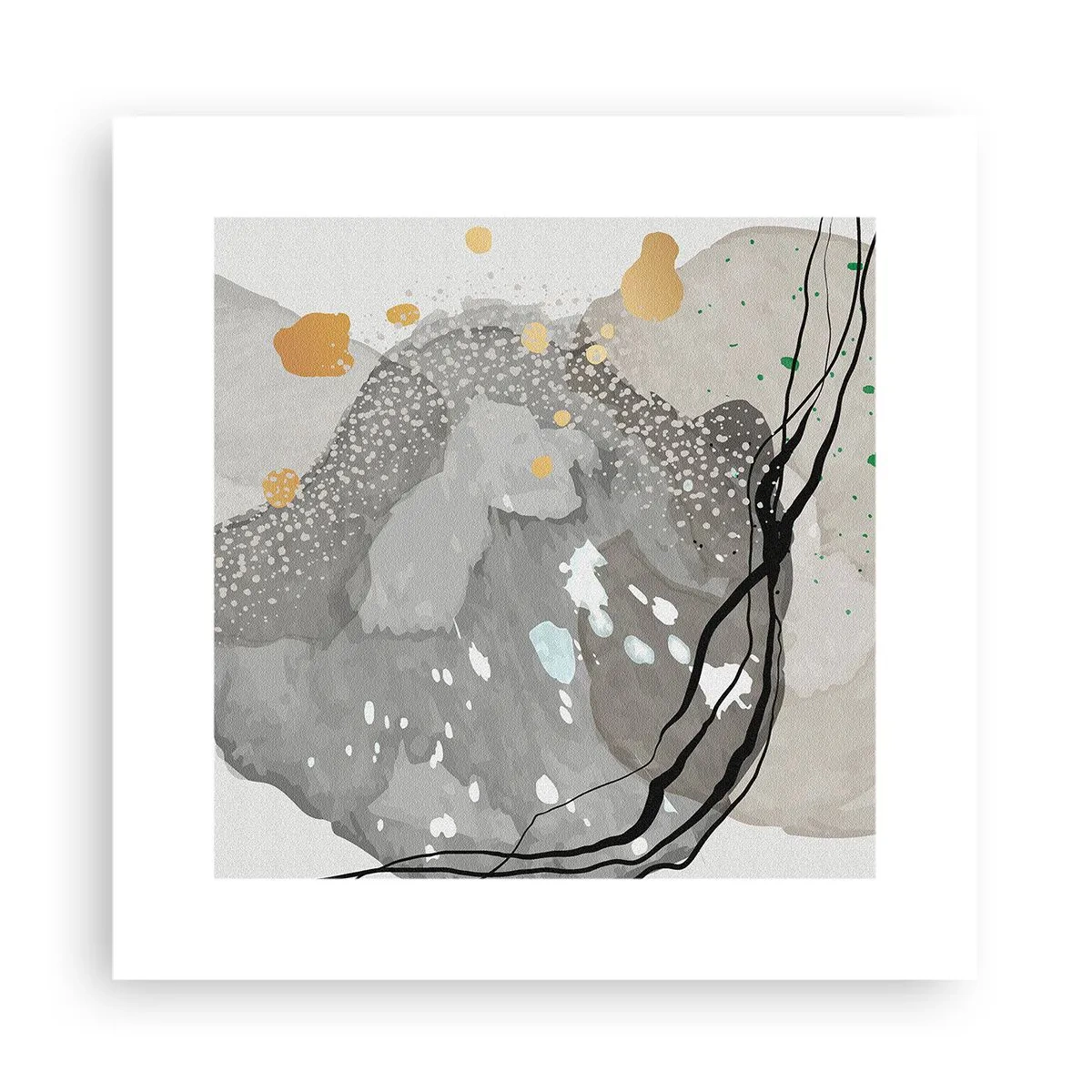 Plagát - Organická kompozícia - 30x30 cm