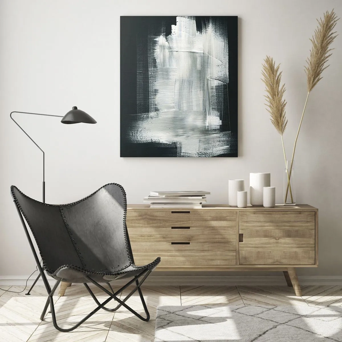Obraz na skle - Utkané zvisle a vodorovne - 50x70 cm