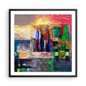 Plagát v čiernom ráme - Vzťahy a emócie - 60x60 cm