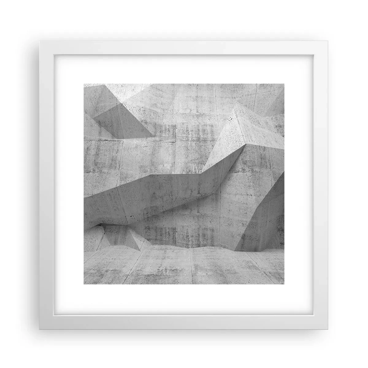 Plagát v bielom ráme - Skutočná výzva - 30x30 cm