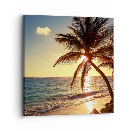 Obraz na plátne - Leto pod palmami - 40x40 cm