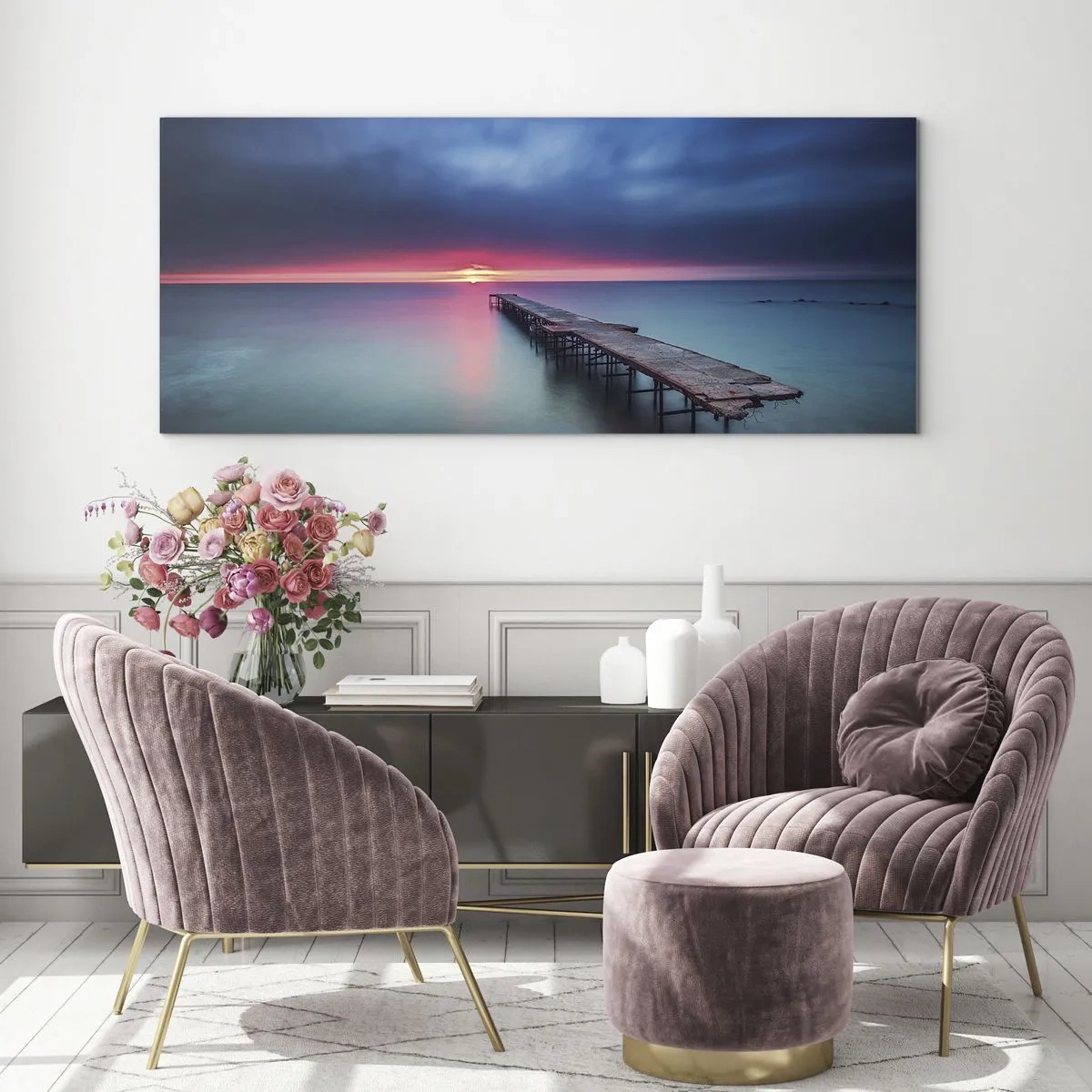 Obraz na skle - Medzi nebom a zemou - 120x50 cm