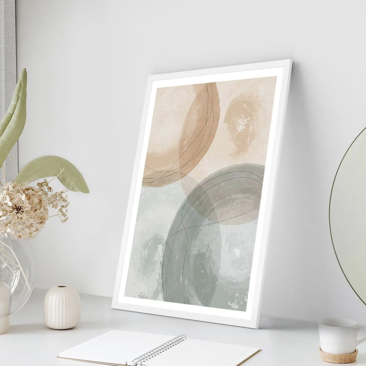 Plagát v bielom ráme - Prenikanie svetov - 40x50 cm