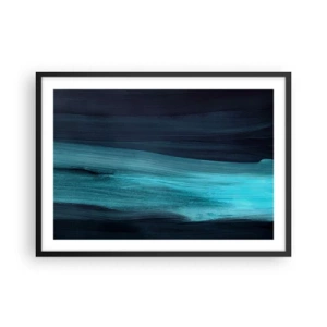 Plagát v čiernom ráme - Plávaj s prúdom - 70x50 cm
