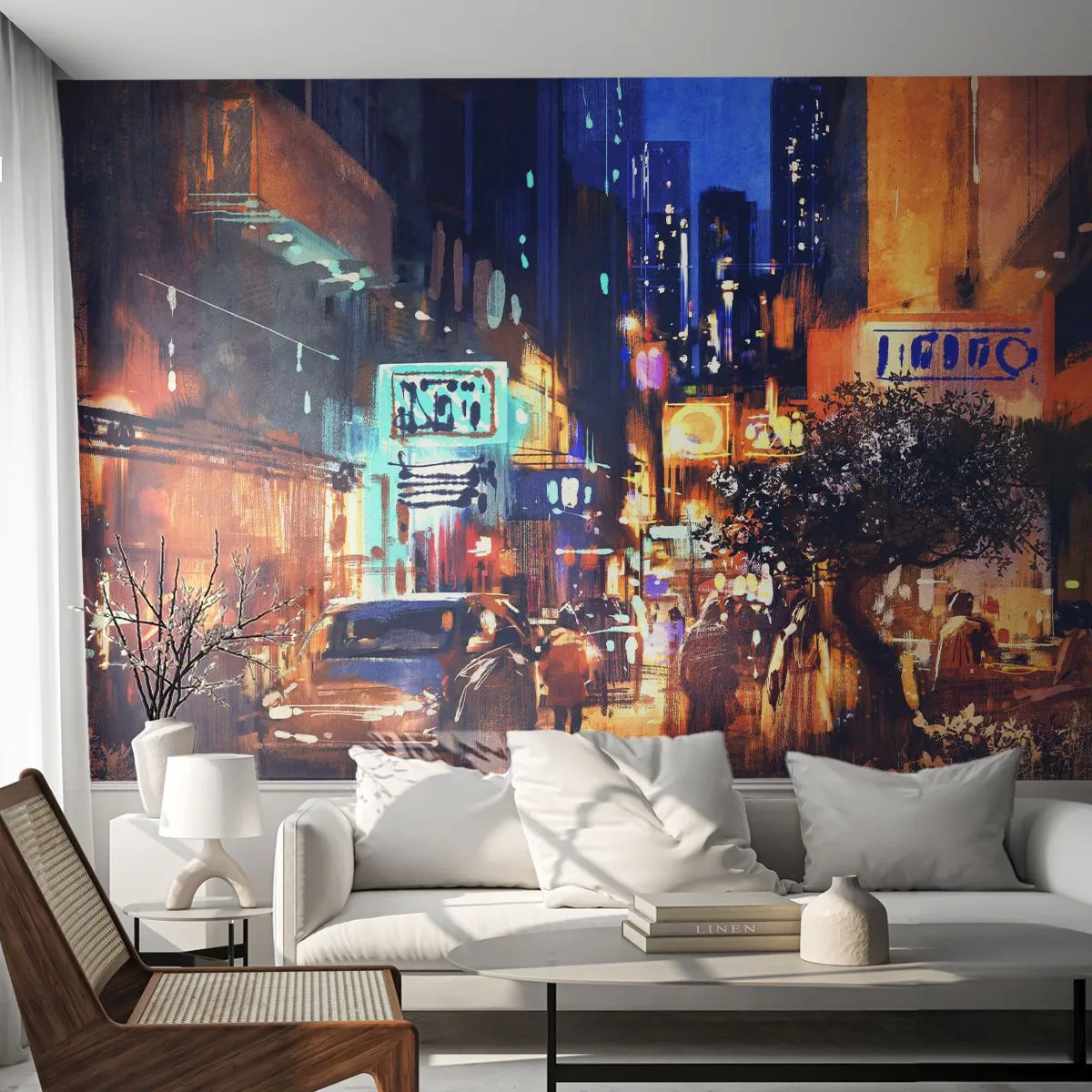 Fototapeta Premium Canvas - A mesto nespí - Mesto, Ľudia, Architektúra - 100x70 cm