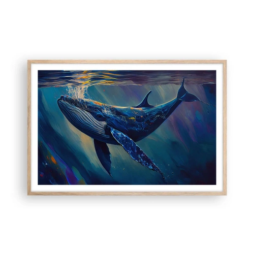 Plagát v ráme zo svetlého duba - Vitaj v mojom svete - 91x61 cm