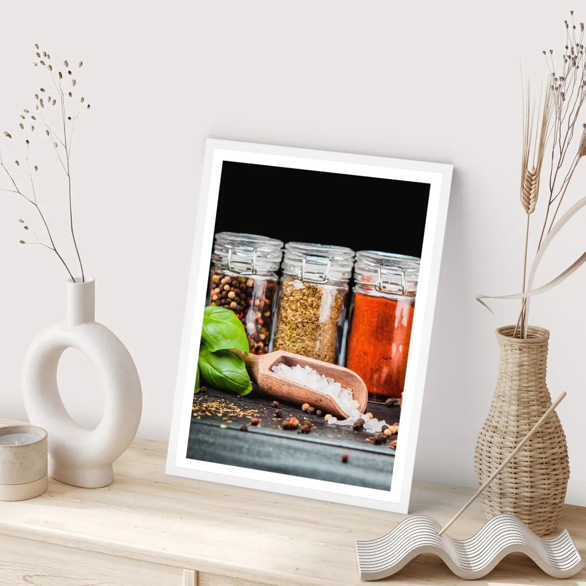 Plagát v bielom ráme - Aby mal život chuť - 50x70 cm