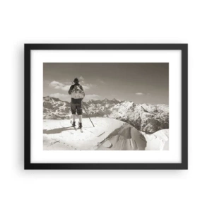 Plagát v čiernom ráme - Rovnaké hory - 40x30 cm
