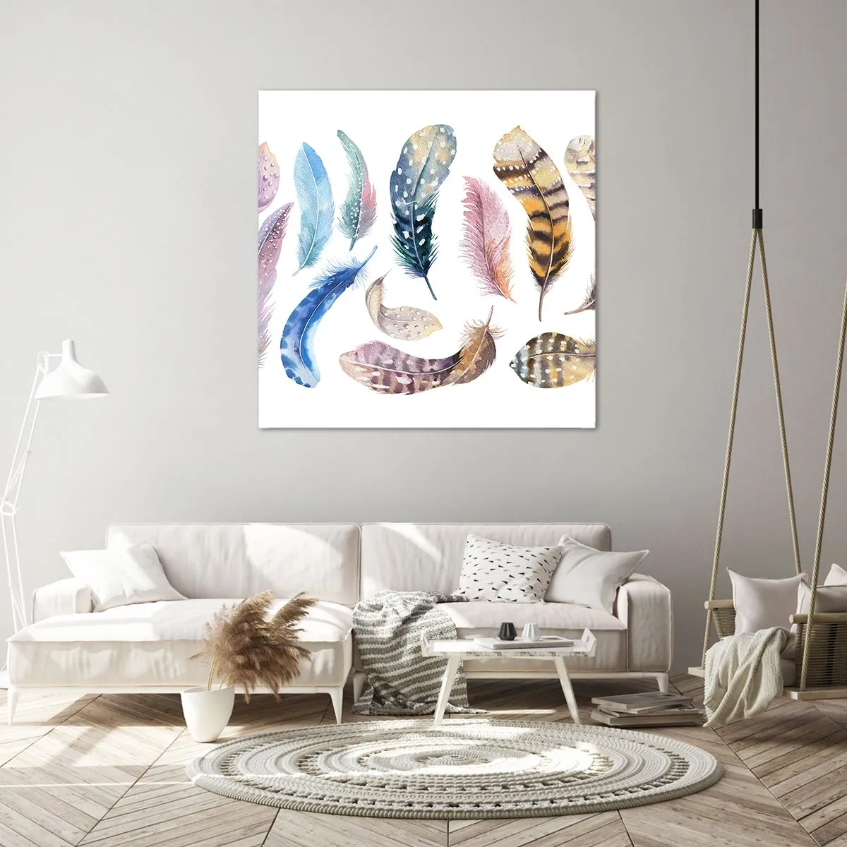 Obraz na plátne - Ľahké, strakaté a viacfarebné - 40x40 cm