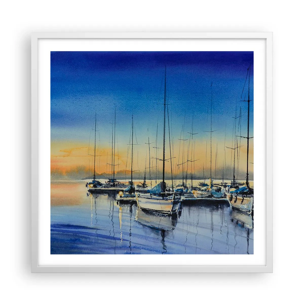 Plagát v bielom ráme - Koniec dobrého dňa - 60x60 cm