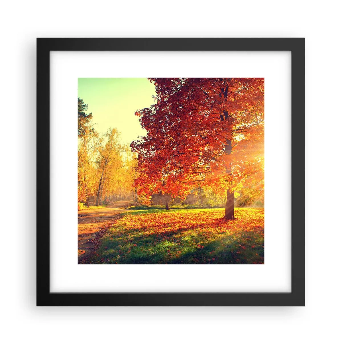 Plagát v čiernom ráme - Červené je krásne - 30x30 cm
