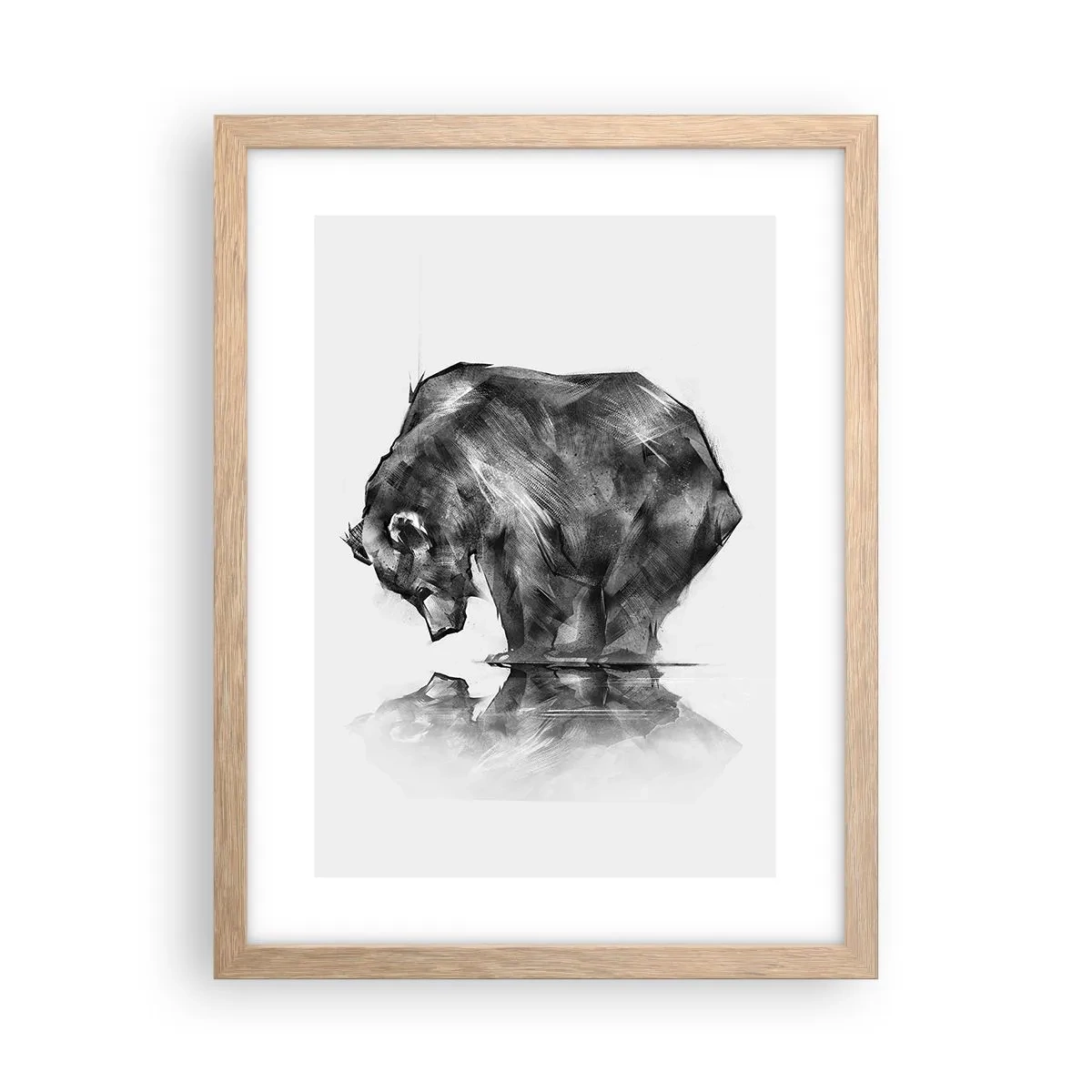 Plagát v ráme zo svetlého duba - Je príjemné sa stretnúť s niekým blízkym - 30x40 cm