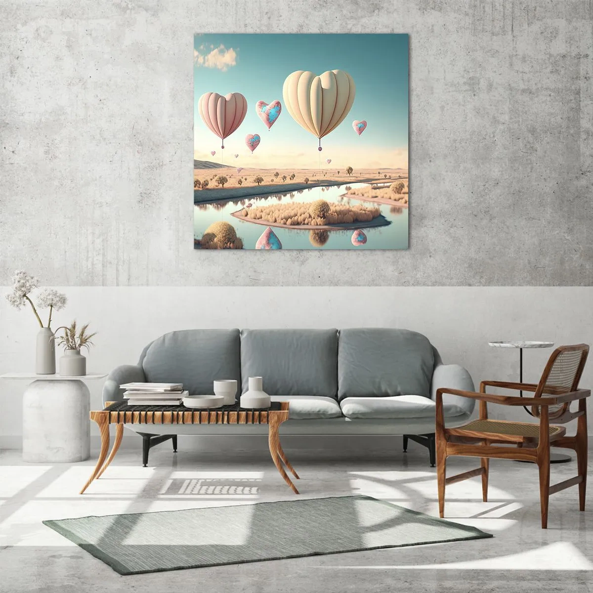 Obraz na skle - Láska ťa nechá vzlietnuť - 40x40 cm