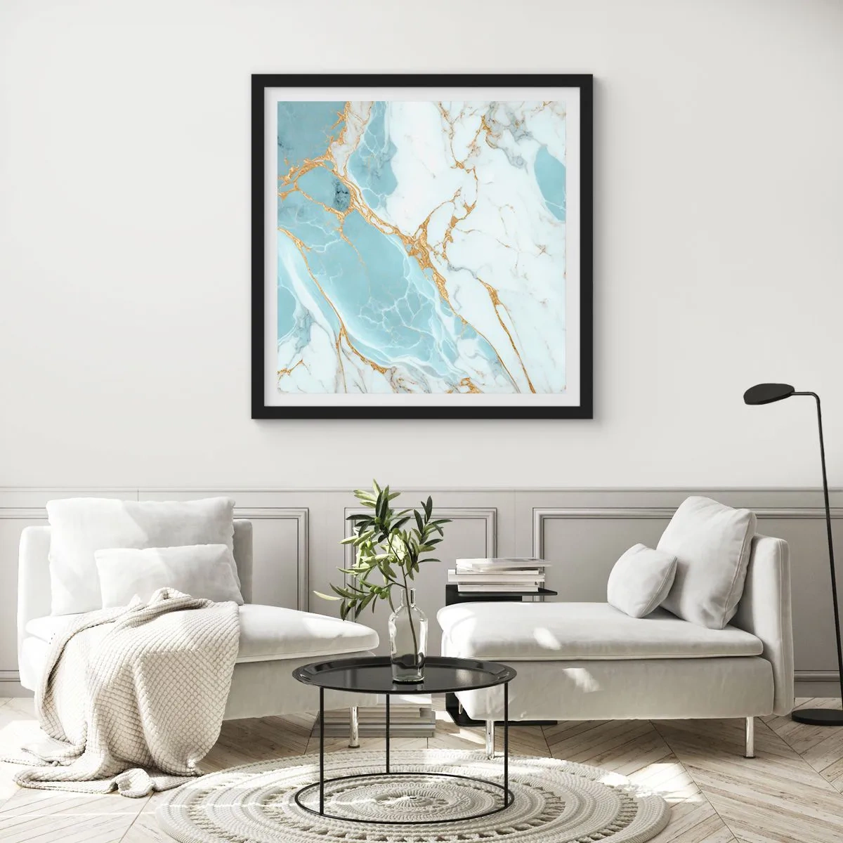 Plagát v čiernom ráme - Bohatstvo kameňa - 30x30 cm