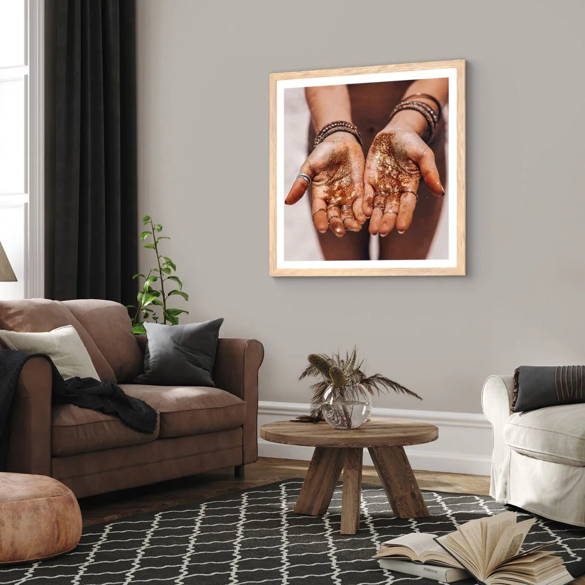 Plagát v ráme zo svetlého duba - Darček pre teba - 50x50 cm