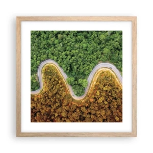Plagát v ráme zo svetlého duba - Hranice a prelomy - 40x40 cm
