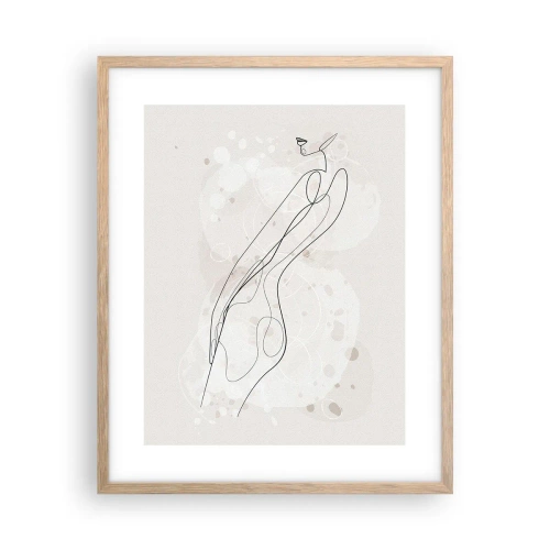 Plagát v ráme zo svetlého duba - Zablúdiť pohľadom - 40x50 cm