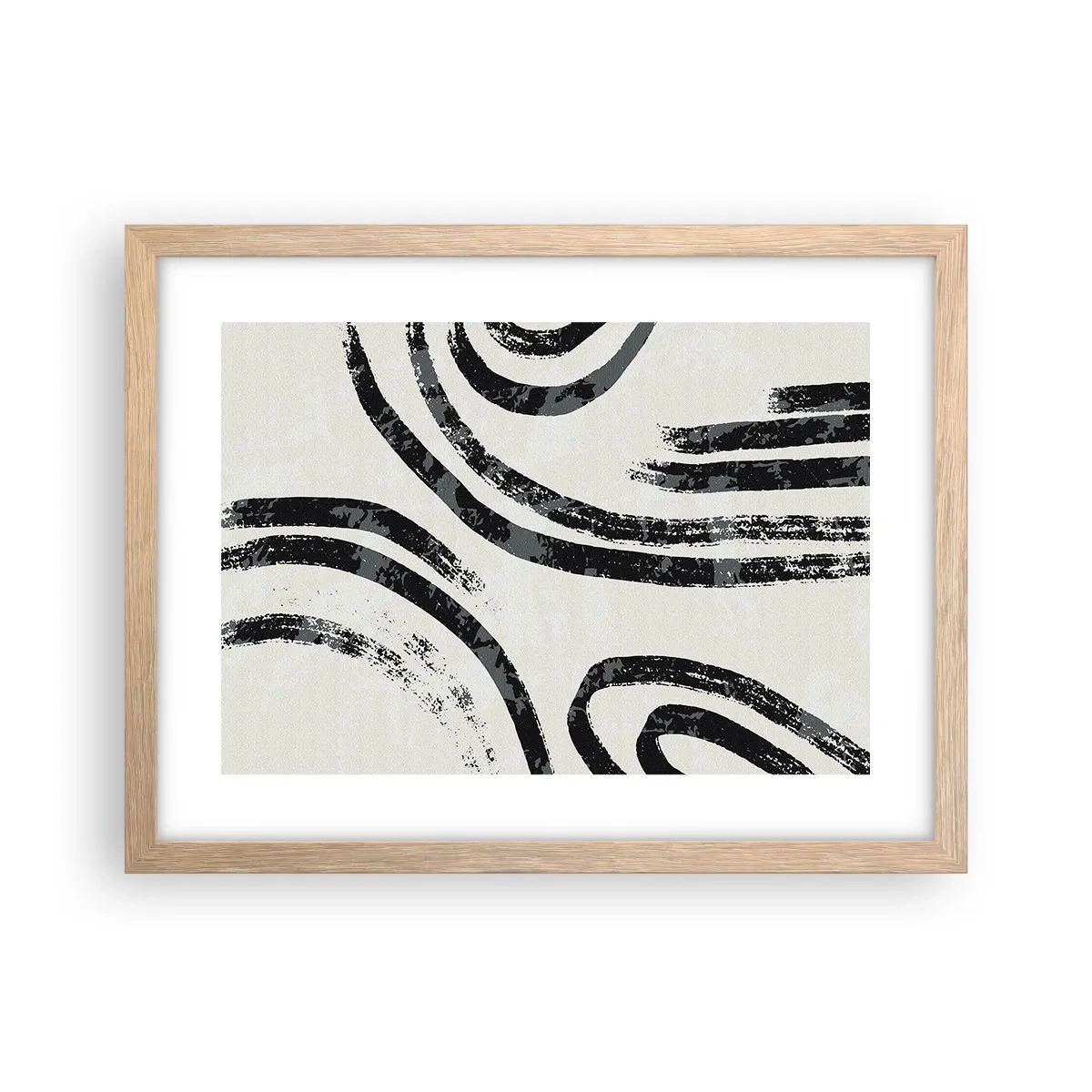 Plagát v ráme zo svetlého duba - Napoly zastavený - 40x30 cm