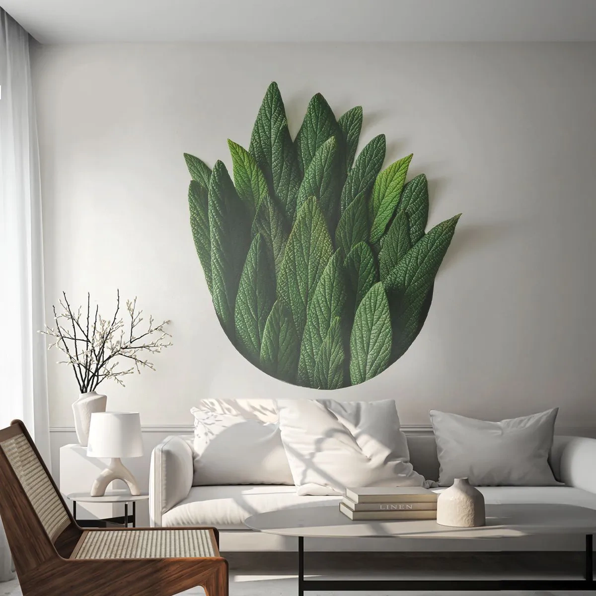 Fototapeta Premium Sand - Neukojiteľná zvedavosť - Šalvia, List šalvie, Herb - 100x70 cm