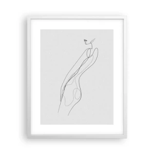 Plagát v bielom ráme - Iba sľub - 40x50 cm