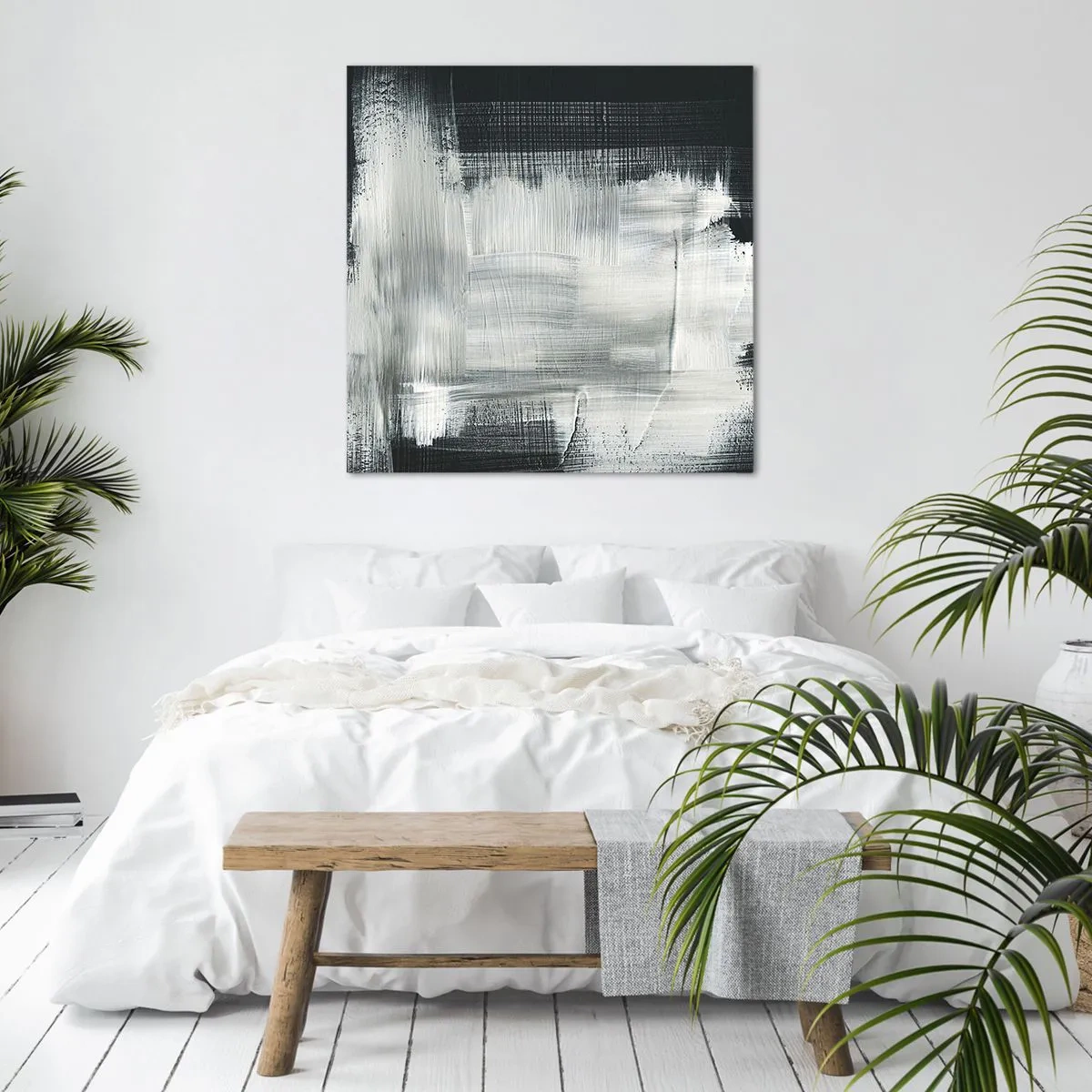 Obraz na plátne - Utkané zvisle a vodorovne - 70x70 cm