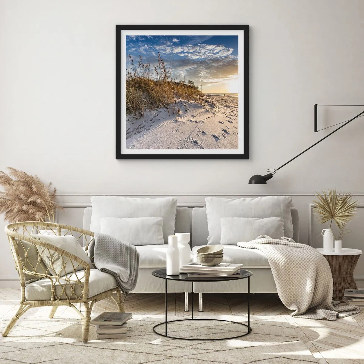 Plagát v čiernom ráme - Pozvánka na prechádzku - 50x50 cm