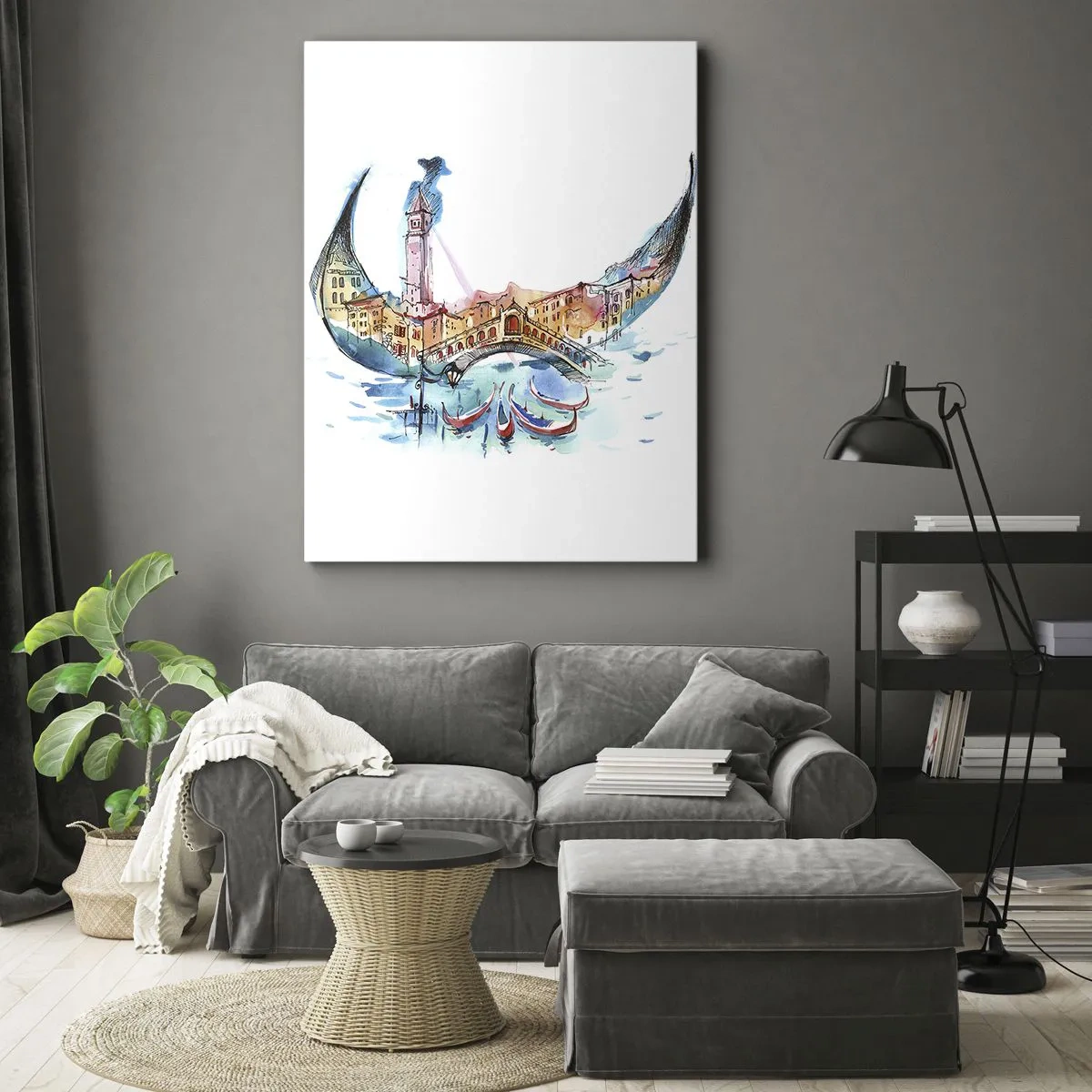 Obraz na plátne - Plávame mestom - 45x80 cm