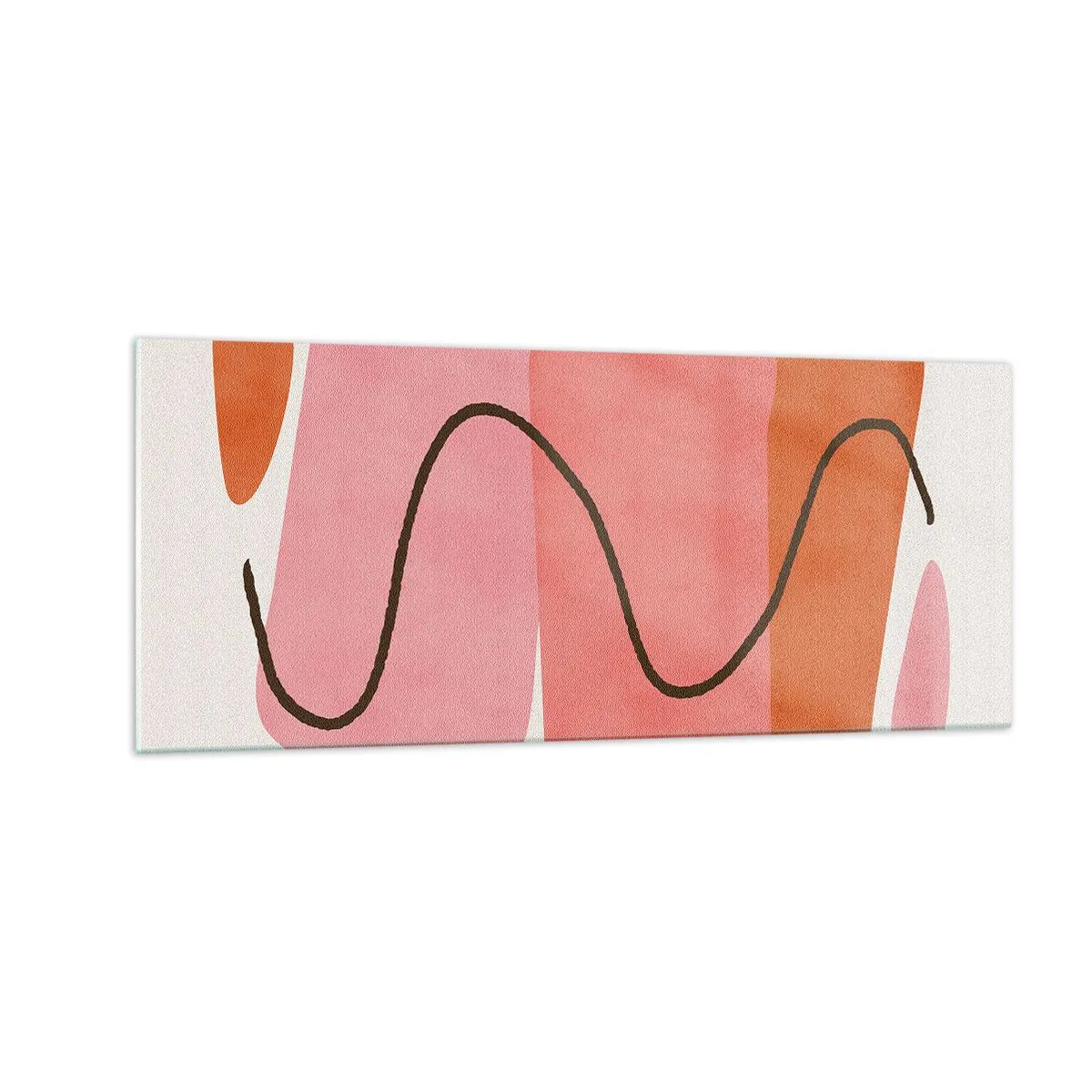 Obraz na skle - Jemný pohyb foriem - 100x40 cm