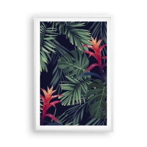 Plagát v bielom ráme - Vzplanúť v zelenom - 61x91 cm